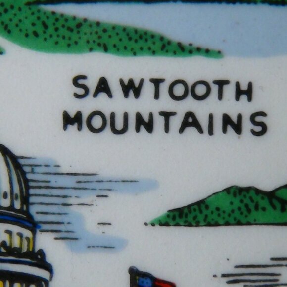 Idaho State Plate Gem Of Mountains Vintage 1956 Souvenir Homer Laughlin B 56 N 8 - Picture 6 of 14